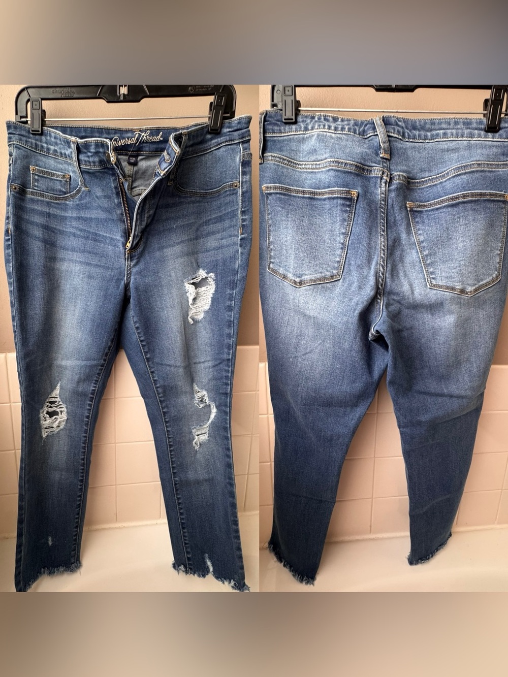 Universal Thread Distressed High-Rise Ankle Jeggings